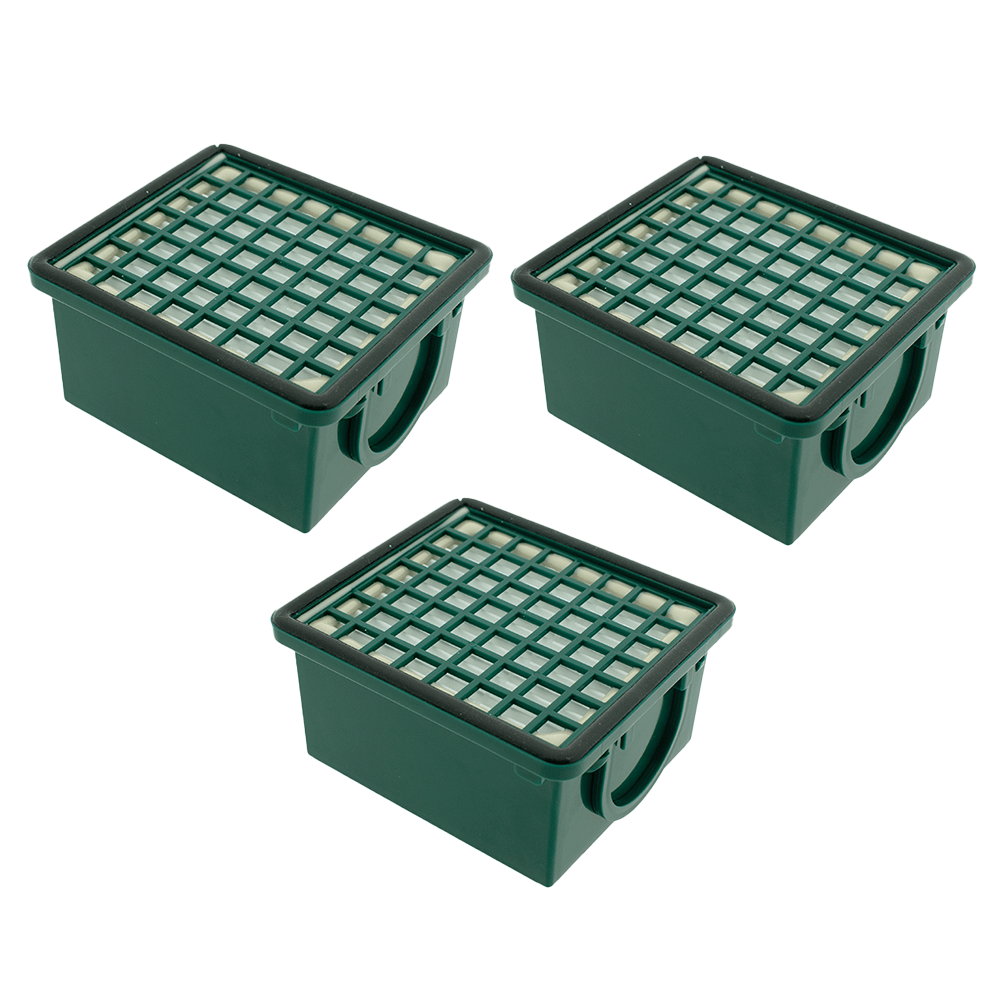Microfiltro de Higiene para Aspiradora compatible con Vorwerk Kobold VK130 / VK131 (x3)