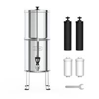 Sistema de filtración de agua por gravedad (8,5l) + 2 filtros de carbón y 2 filtros de flúor