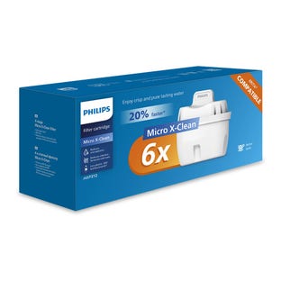 Filtro de agua Philips pack de 6 (filtra PFAS) compatible con BRITA Maxtra+