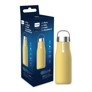 Botella de agua Philips GoZero UV-C LED (590 ml) Amarilla AWP2788YL