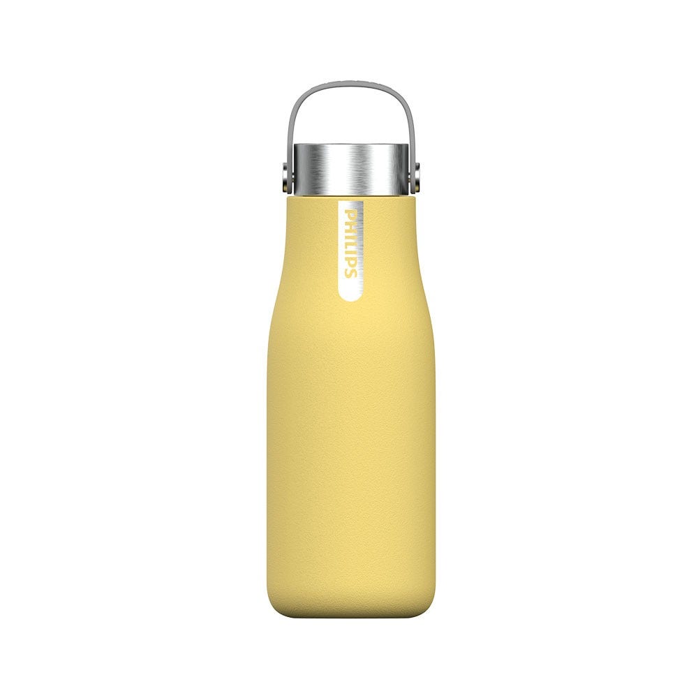 Botella de agua Philips GoZero UV-C LED (590 ml) Amarilla AWP2788YL