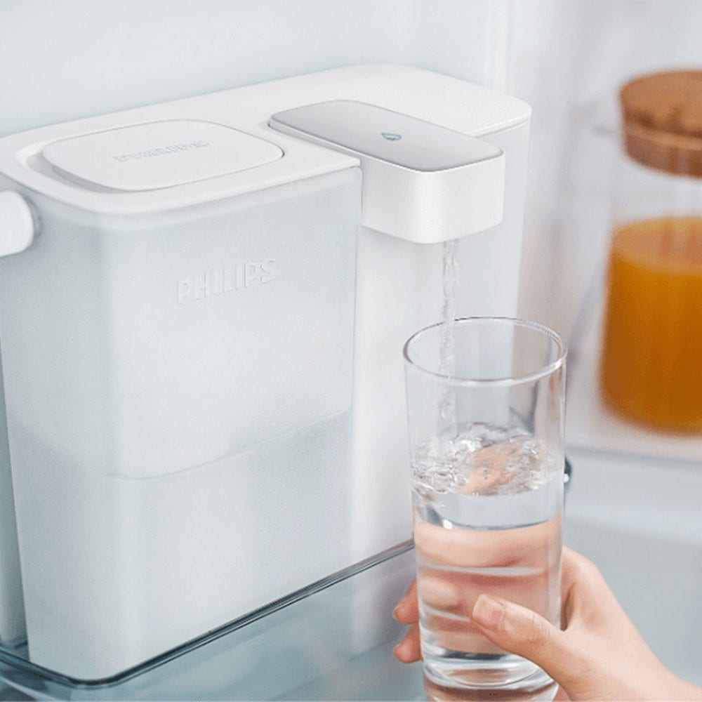 Jarra de agua filtrante Philips Micro X-Clean Instant + Filtros de agua (3 uds.)  AWP2980WH3