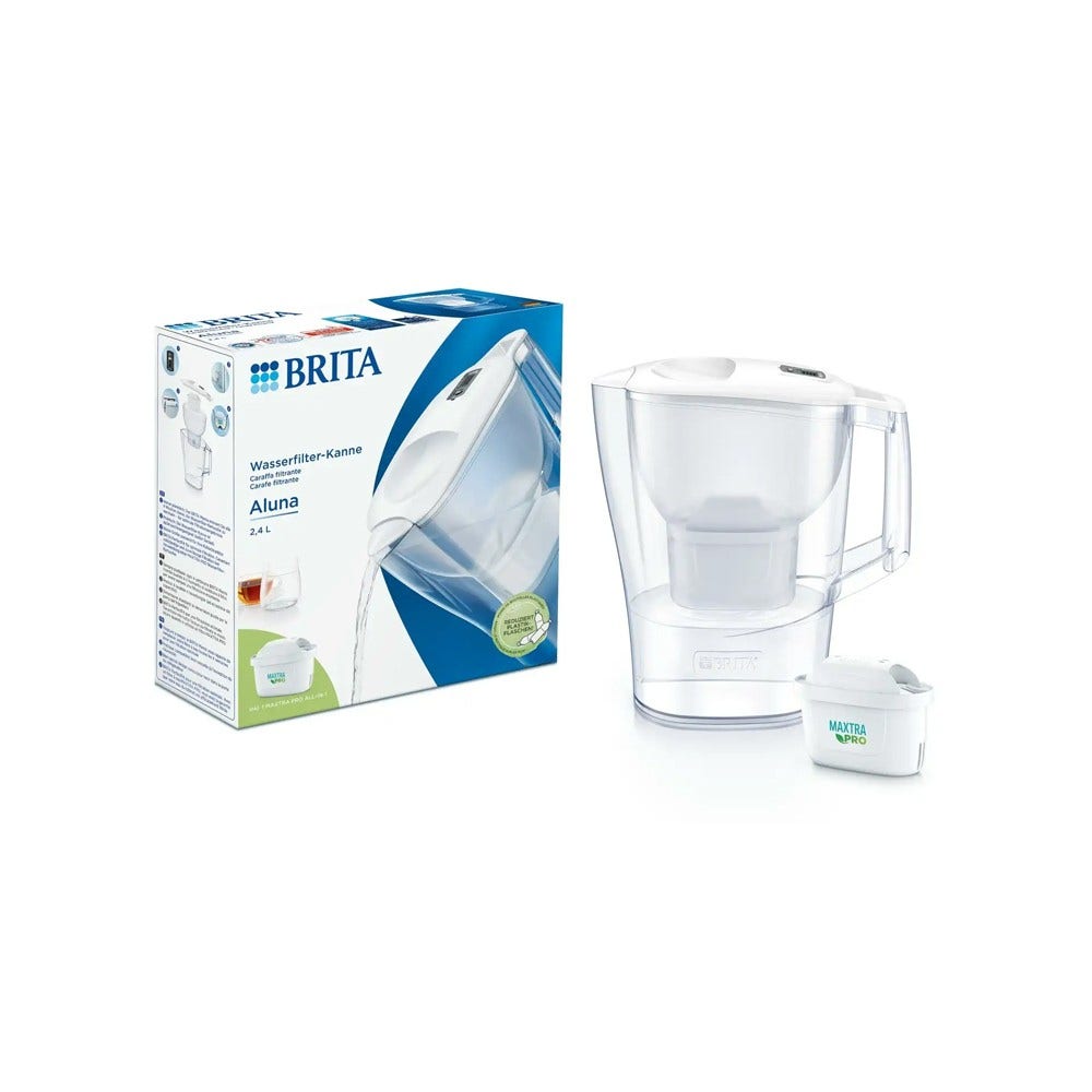 Jarra de agua con filtro BRITA Aluna + Filtro de agua MAXTRA PRO 1051116 (filtra PFAS)