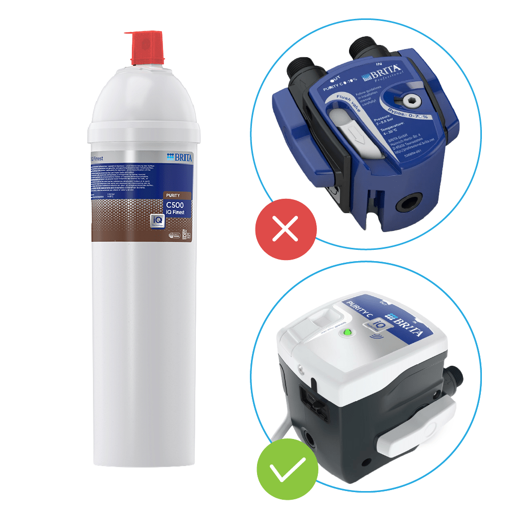 Cartucho filtrante BRITA PURITY C300 iQ Finest compatible con cabezal de filtro iQ