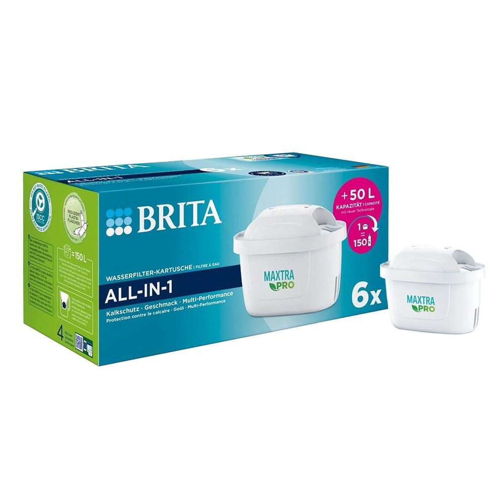 Filtro de agua BRITA MAXTRA PRO PURE PERFORMANCE 6-pack (filtra PFAS)