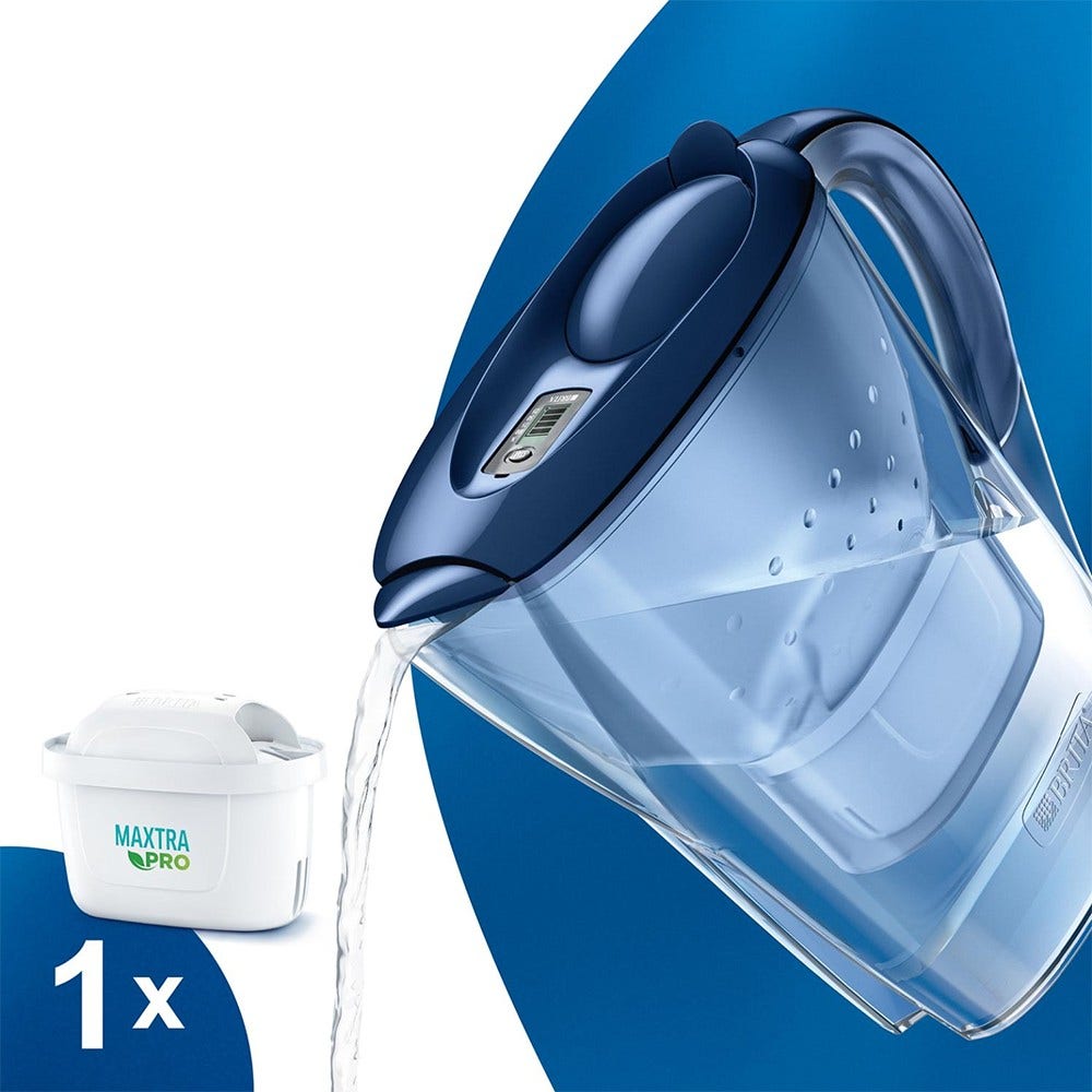 Jarra de Agua BRITA Marella Azul 2.4L + Filtro de Agua MAXTRA PRO 1051119