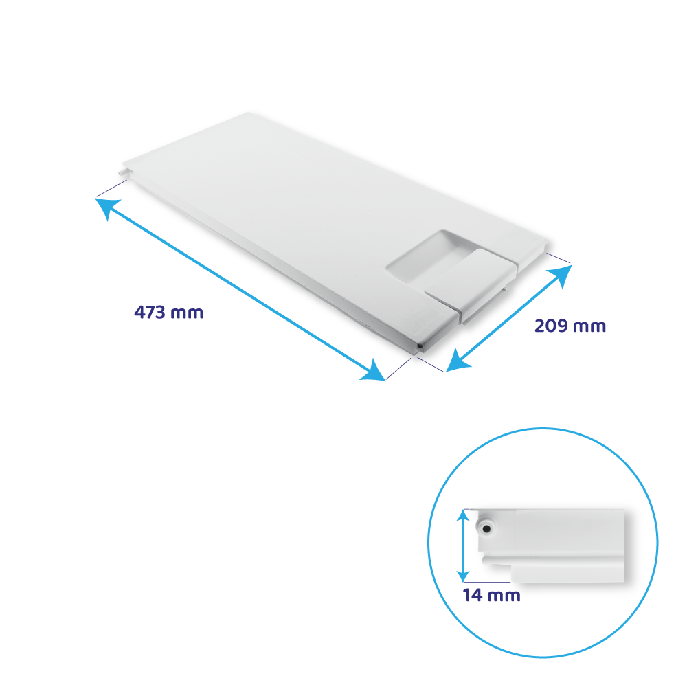 Puerta de congelador Hotpoint-Ariston 473x209mm / C00063308