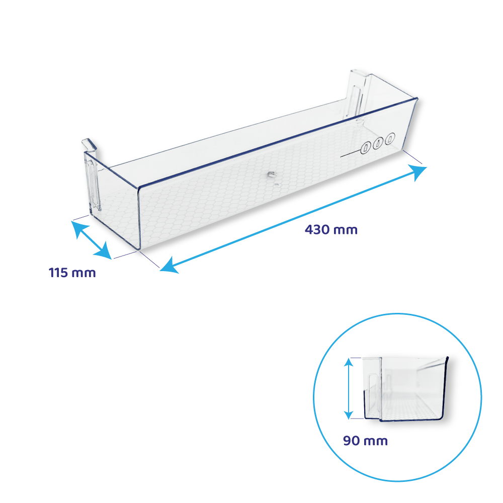 Botellero para nevera Beko 430x115x90mm / C00864909