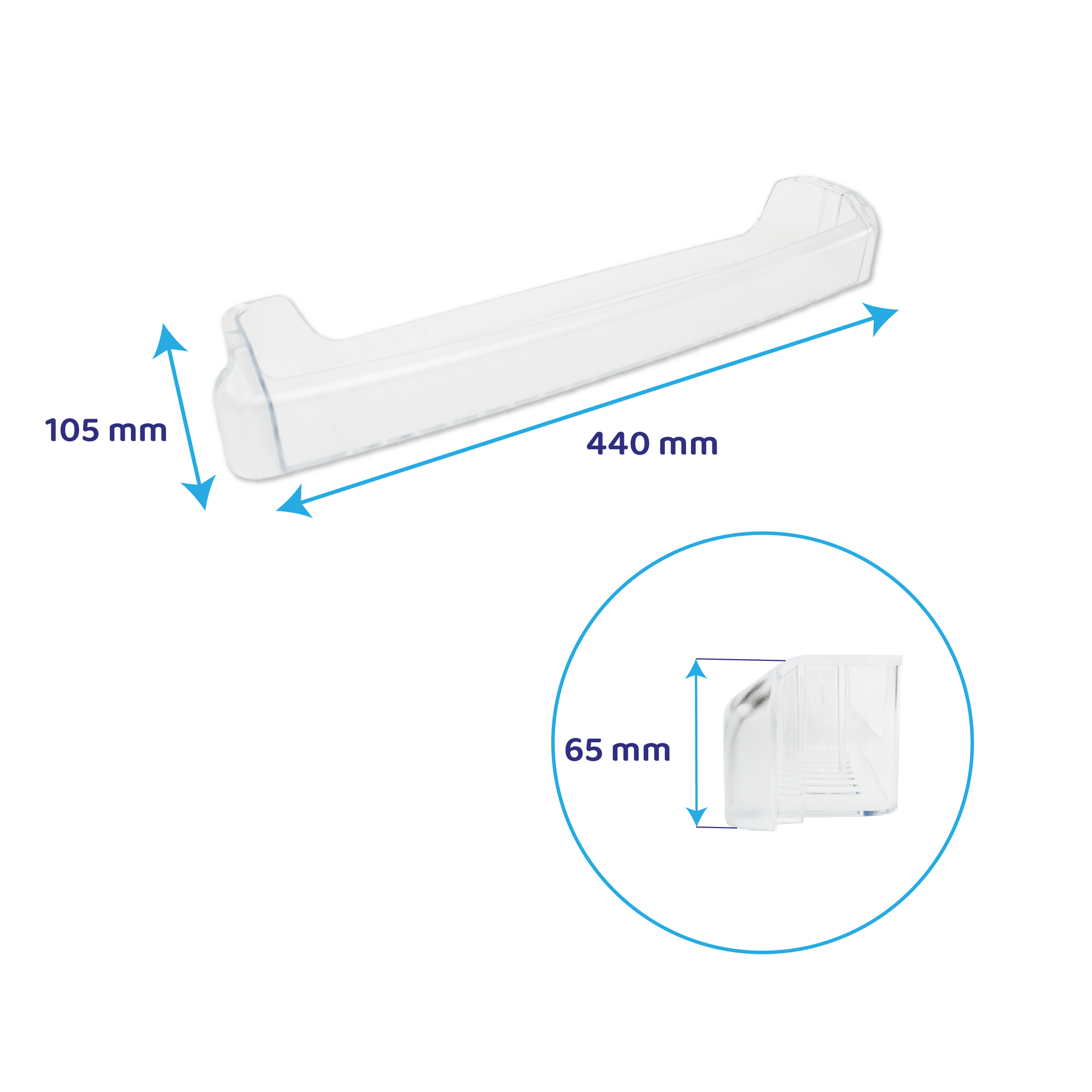 Mantequera para frigorífico Beko 490x82mm C00880373