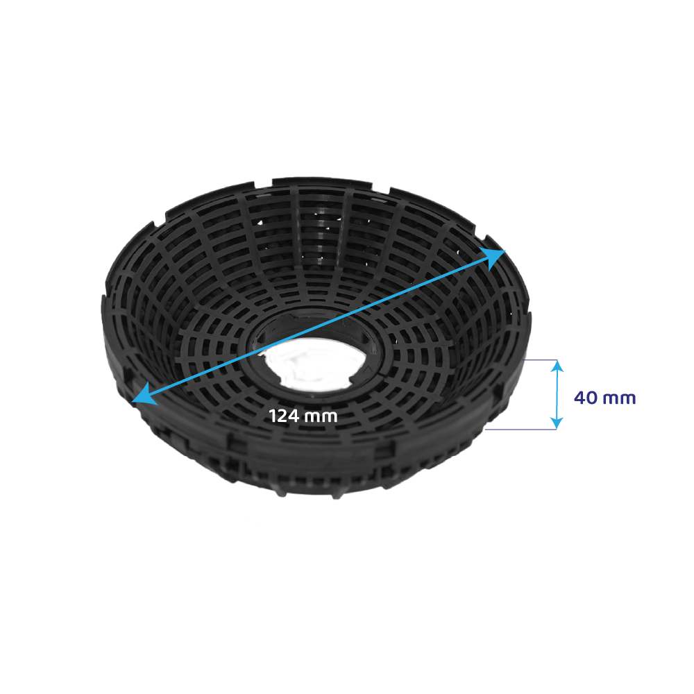Filtro de carbón compatible con Silverline YT971.1000.104 / YT971.1000.107 (x2)
