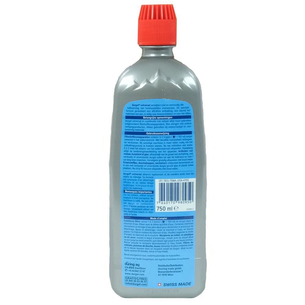 Descalcificador Líquido Universal Durgol(750ml)