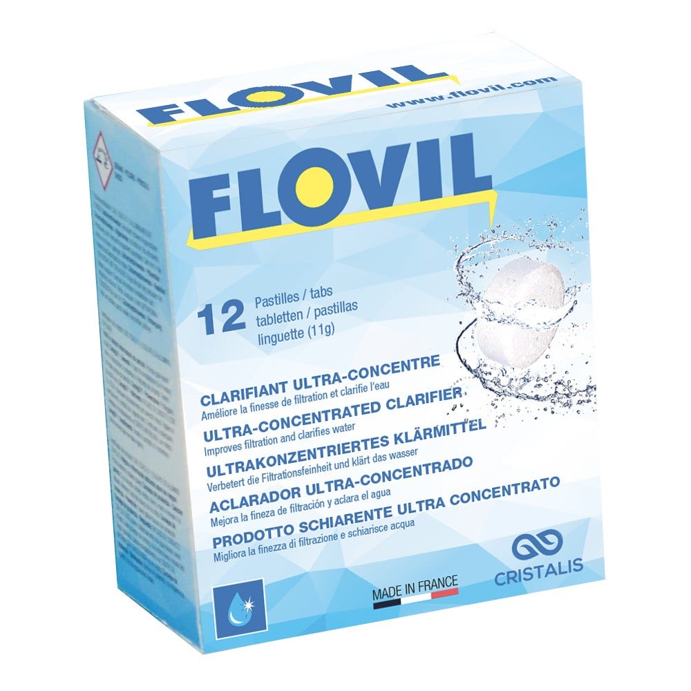 Pastillas de floculación Flovil para piscina >80 m3
