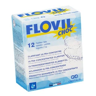 Tabletas floculantes Flovil Choc para piscina >30 m3