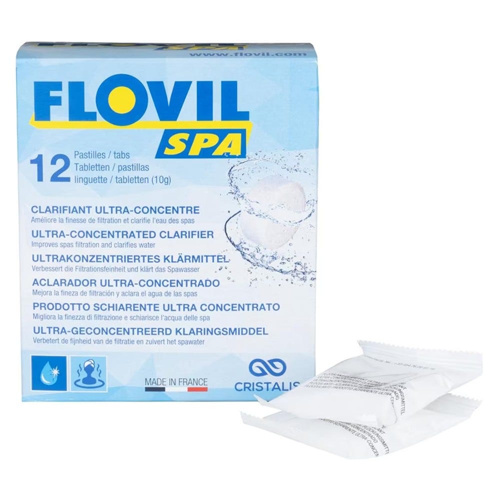 Tabletas floculantes Flovil para Spa >10 m3