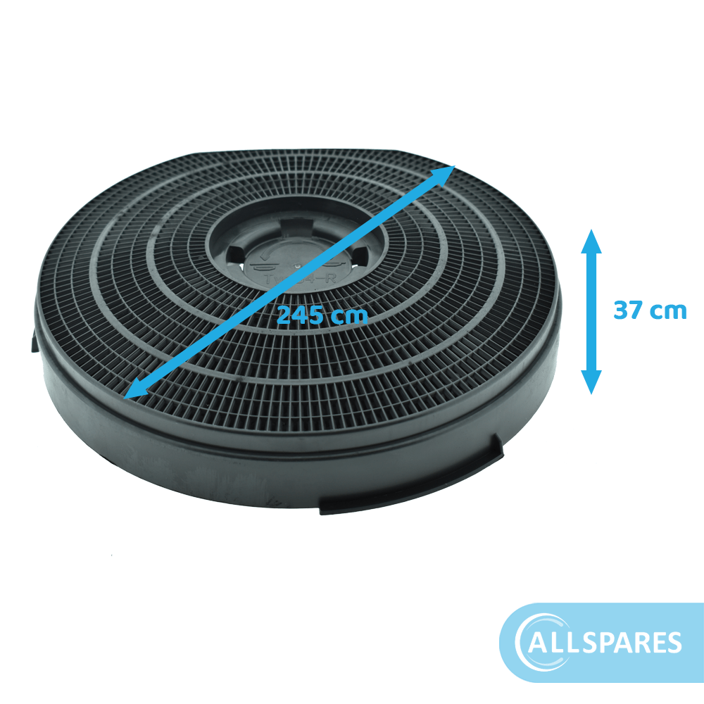 Filtro de carbono compatible con Hotpoint-Ariston 484000008610 / FAC349 / CHF34