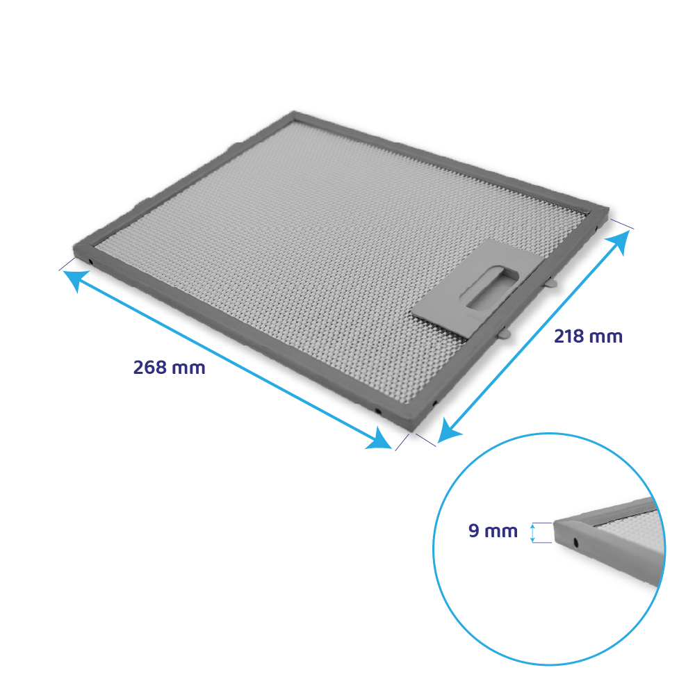Filtro metálico Bosch 268x218x10mm 704113