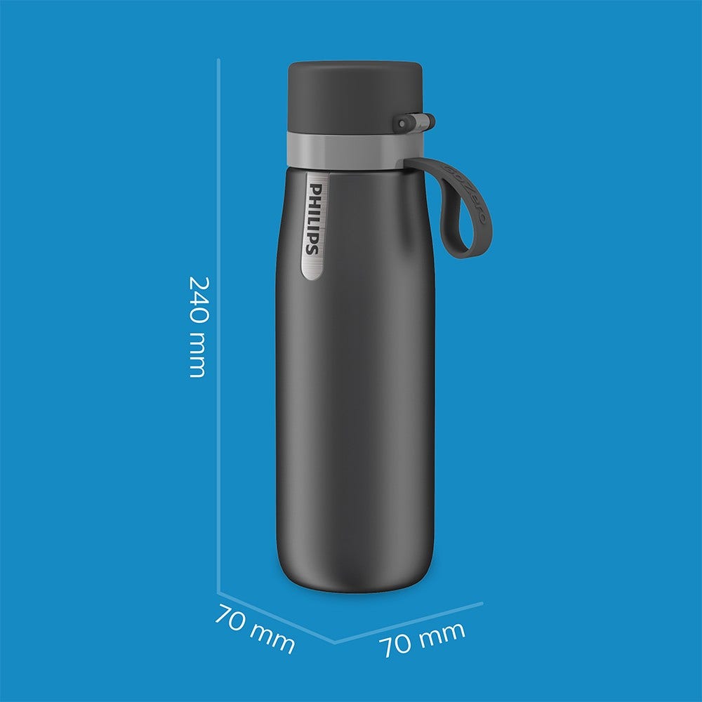 Botella de agua térmica Philips GoZero Daily (550 ml) Gris AWP2771GRR