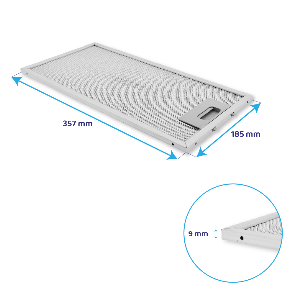 Filtro metálico Elica 185x357mm GRI0025432A