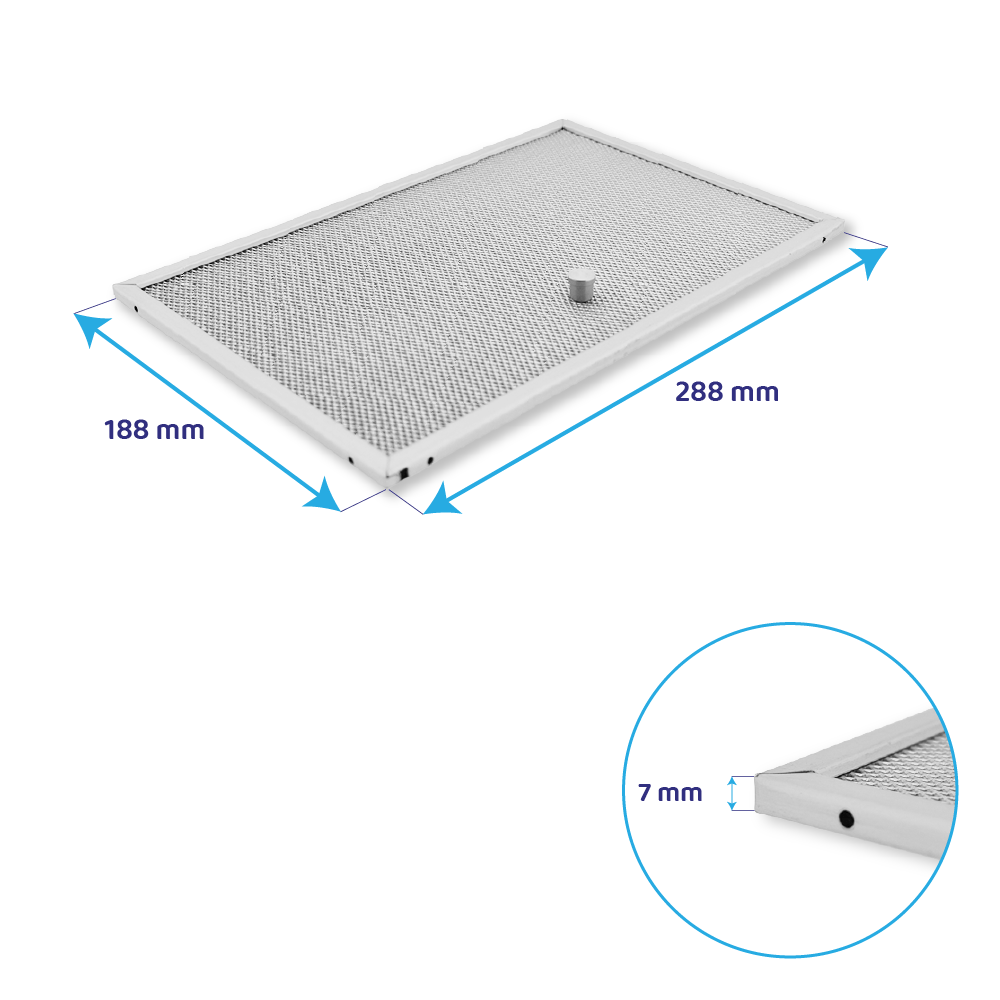 Filtro metálico para campana Elica 188x288mm GRI0142042B