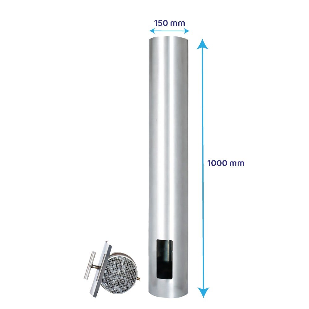 Filtro de humo para estufas de leña ABCAT® Ø150x1000mm INOX