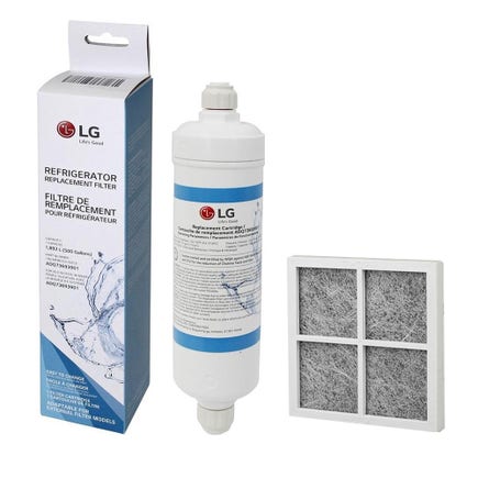 Juego de recambio para filtro de aire y agua de nevera LG