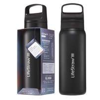 Botella de acero inoxidable LifeStraw Go 2.0 Series Negra (1000 ml)