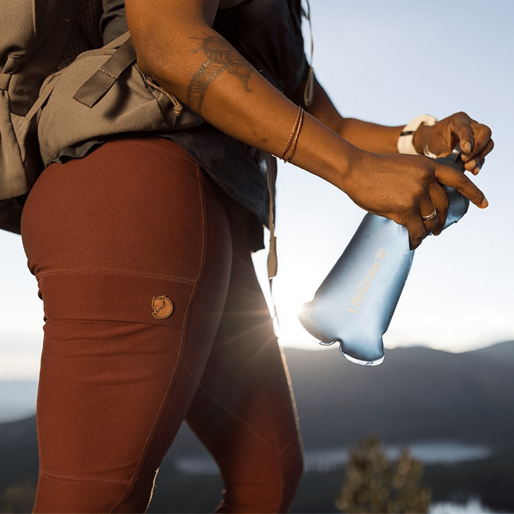 LifeStraw Peak Series Botella Plegable Exprimible 1l Gris Montaña Oscuro