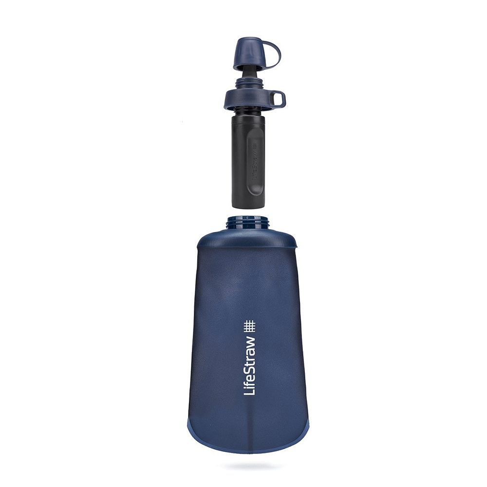 Botella Plegable de Compresión LifeStraw Peak Series 1l Azul Montaña
