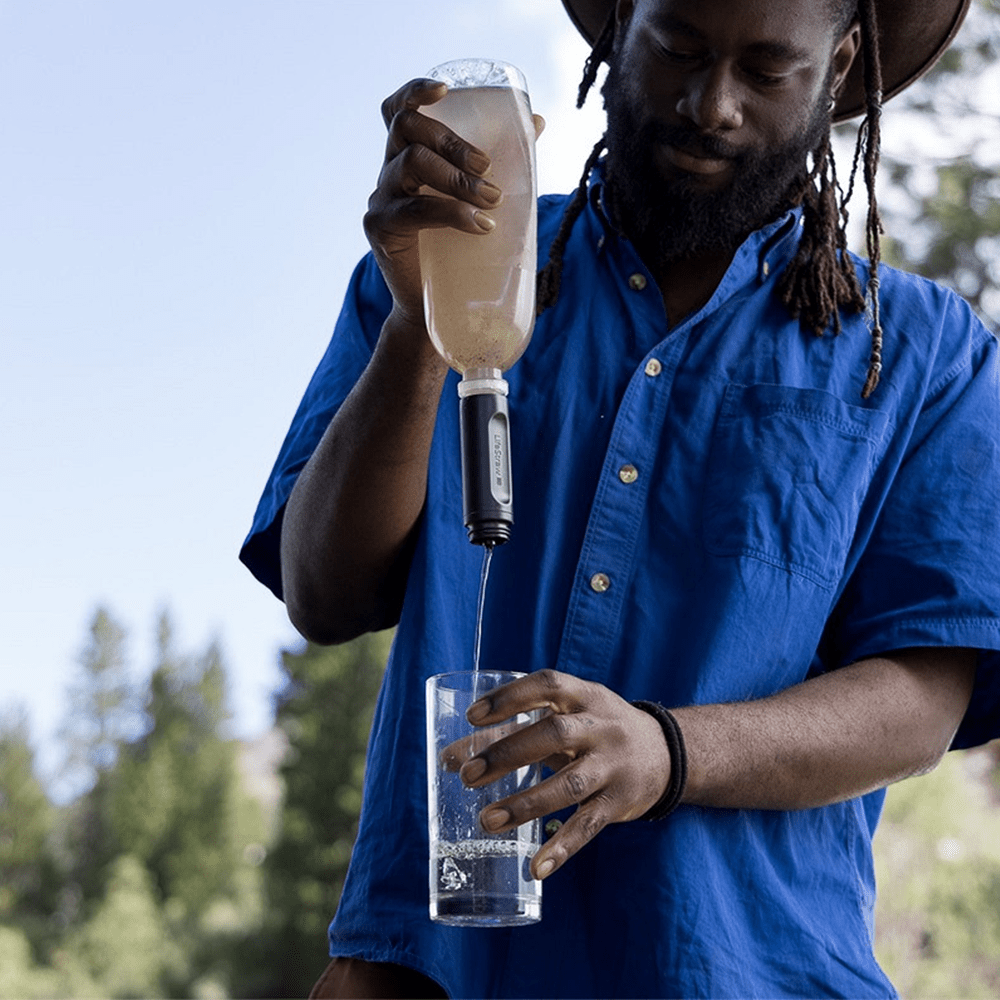 LifeStraw Peak Series Botella Plegable Exprimible 650ml Azul Montaña