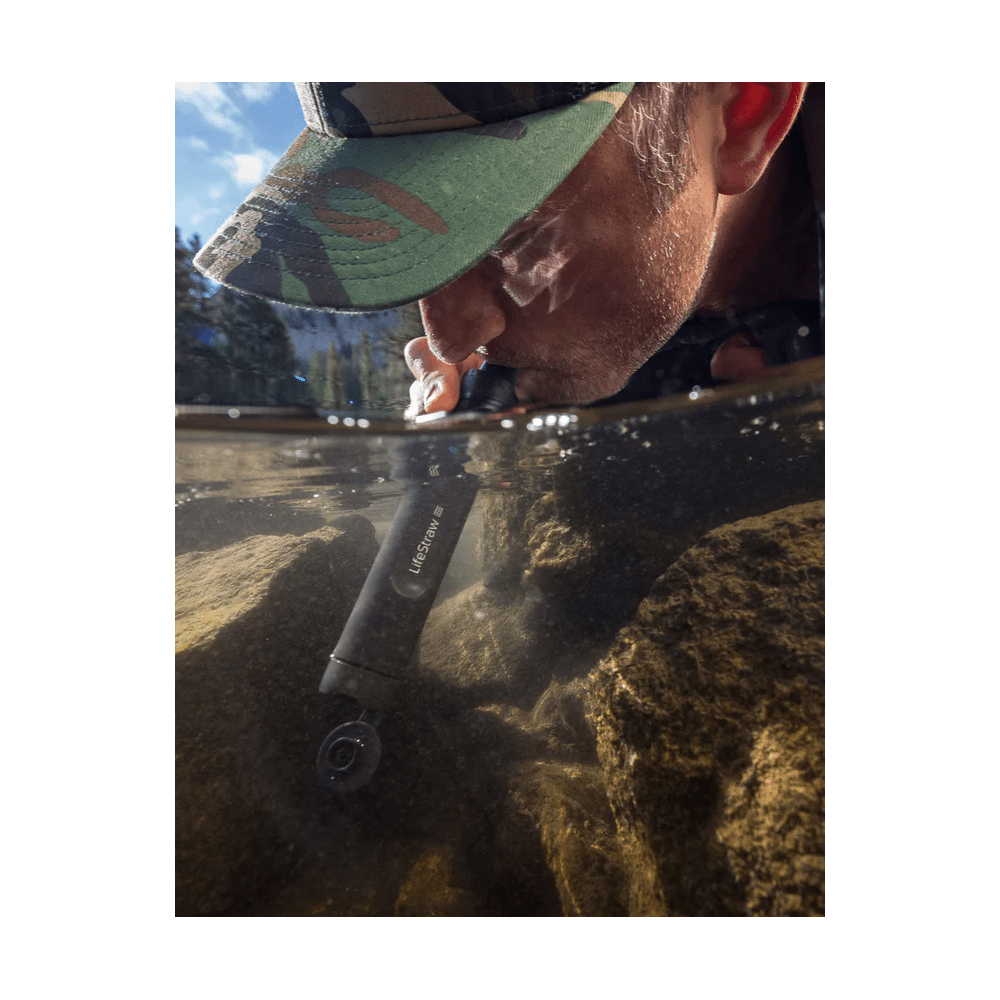 Pajita Filtrante LifeStraw Peak Series Negro Montaña Oscuro