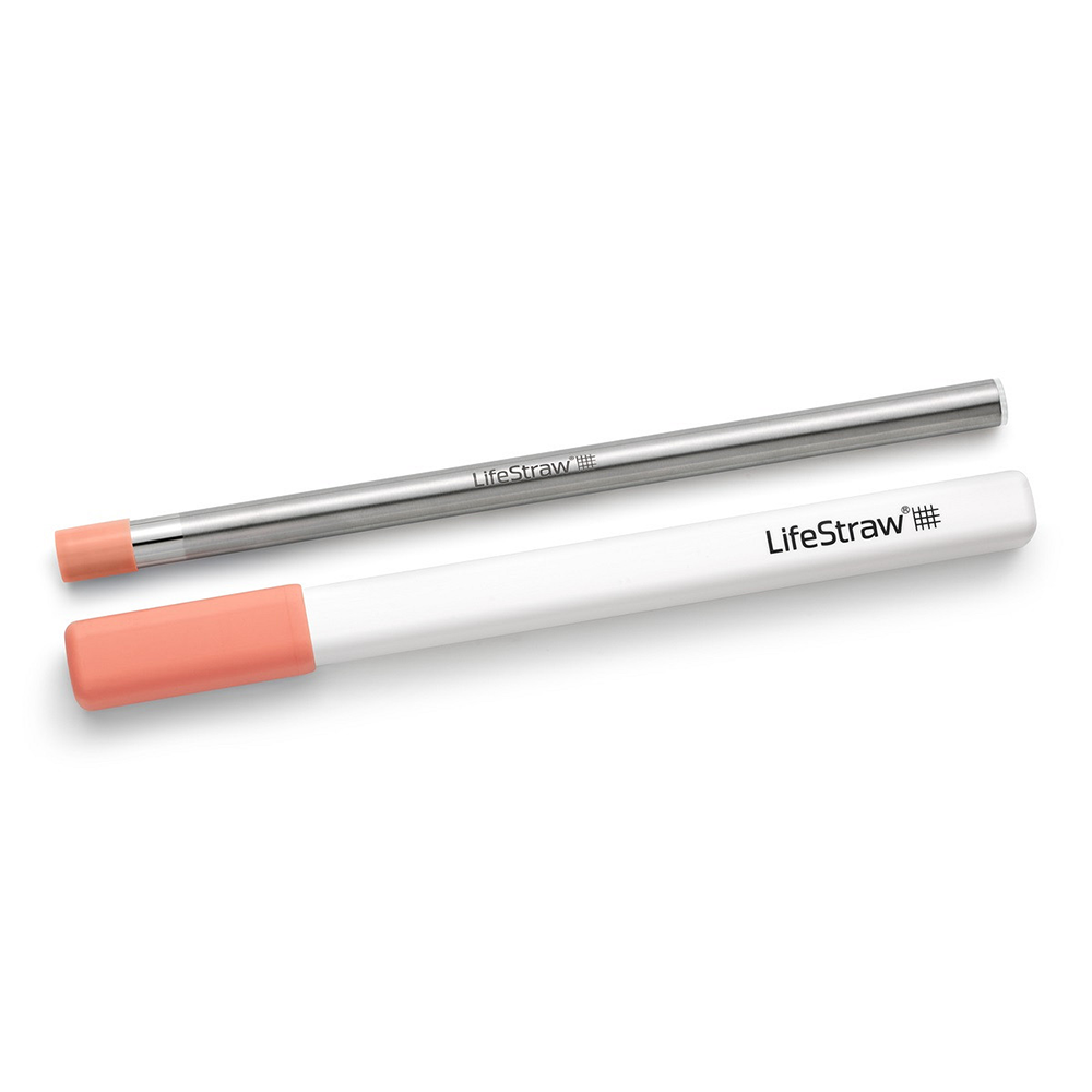 Pajilla filtrante LifeStraw Sip de acero inoxidable - Rosa albaricoque