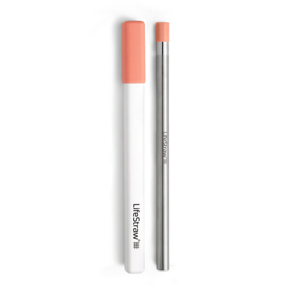 Pajilla filtrante LifeStraw Sip de acero inoxidable - Rosa albaricoque