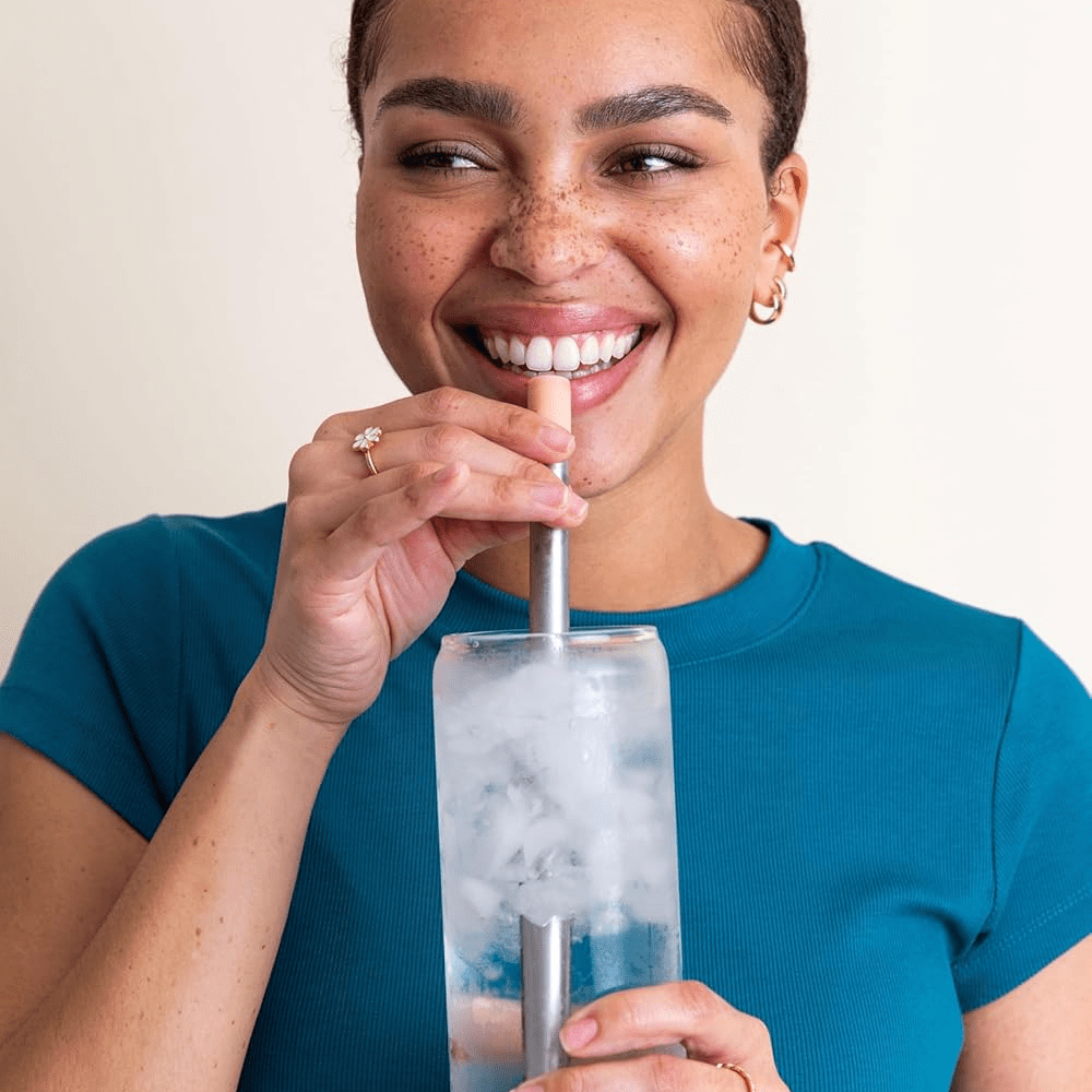 Pajilla filtrante LifeStraw Sip de acero inoxidable - Rosa albaricoque