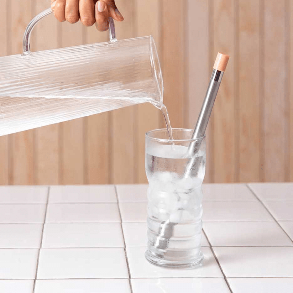 Pajilla filtrante LifeStraw Sip de acero inoxidable - Rosa albaricoque