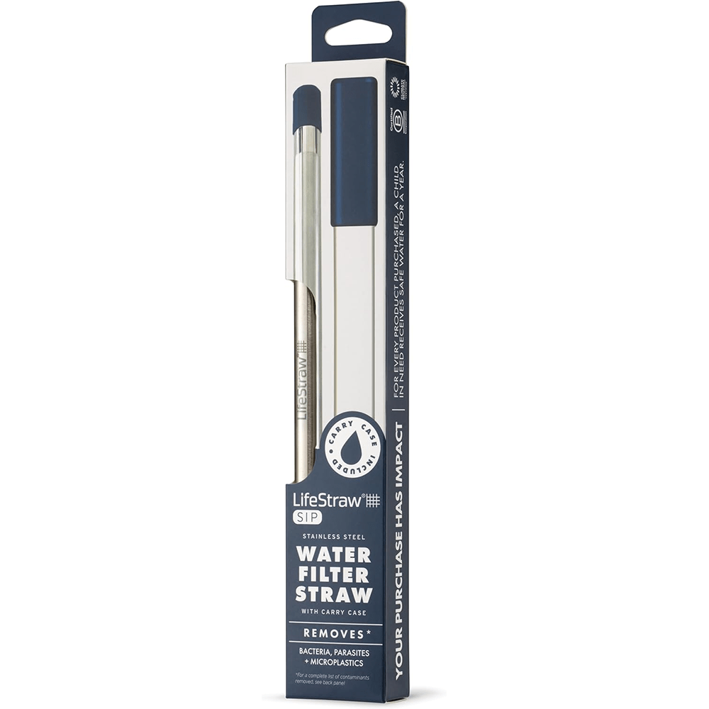 Pajilla filtrante LifeStraw Sip de acero inoxidable - Azul medianoche