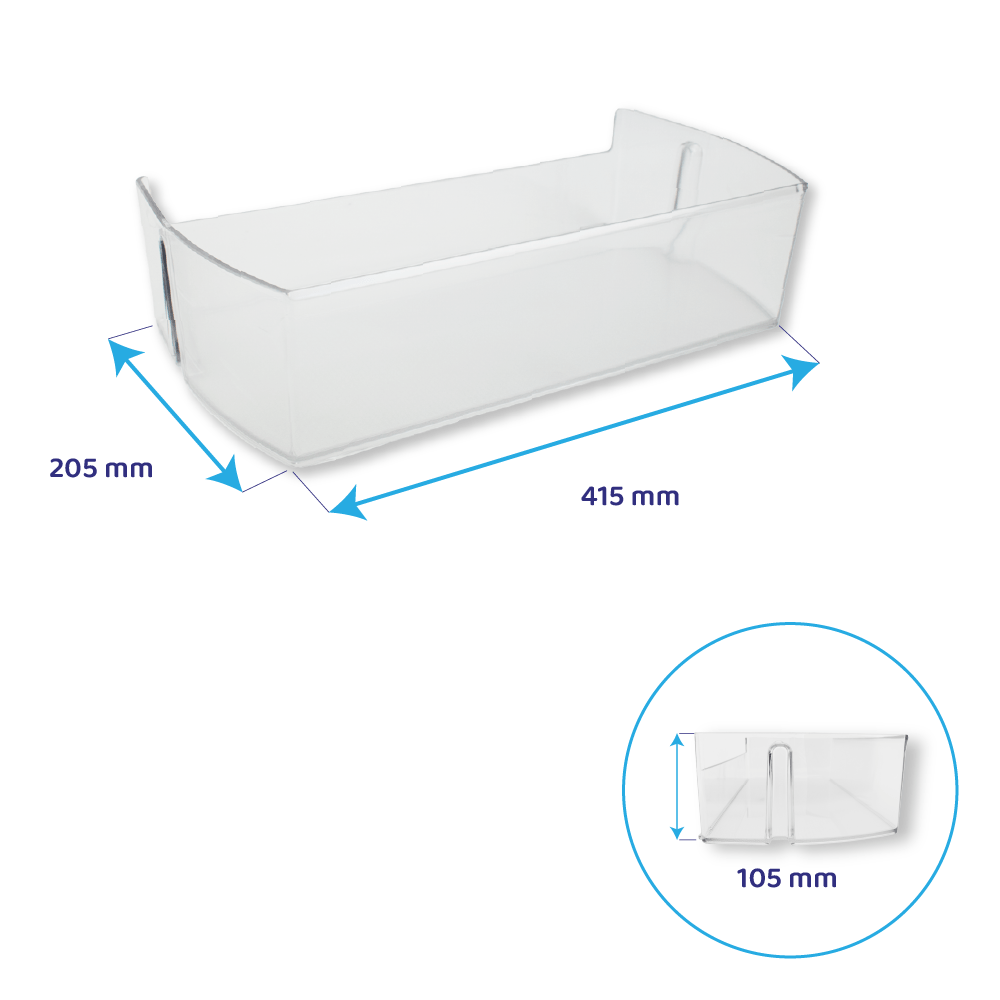 Bandeja de la puerta del frigorífico LG 415x205mm MAN64890001