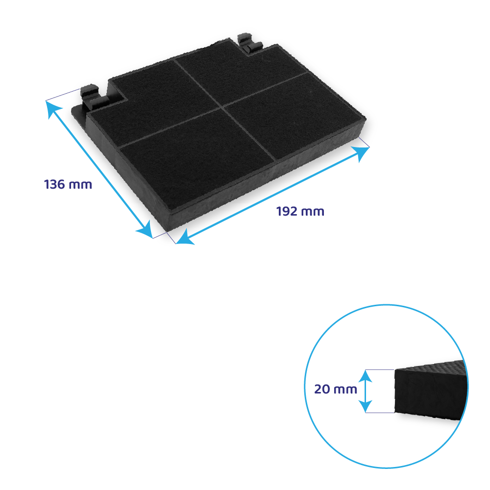 Filtro de carbono Zanker MCFE05 / 9029800498 (x2)