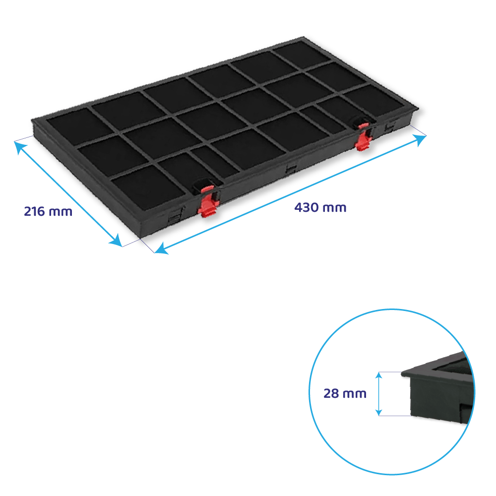 Filtro de carbono Zanussi de larga duración MCFE20PL / 9029865962