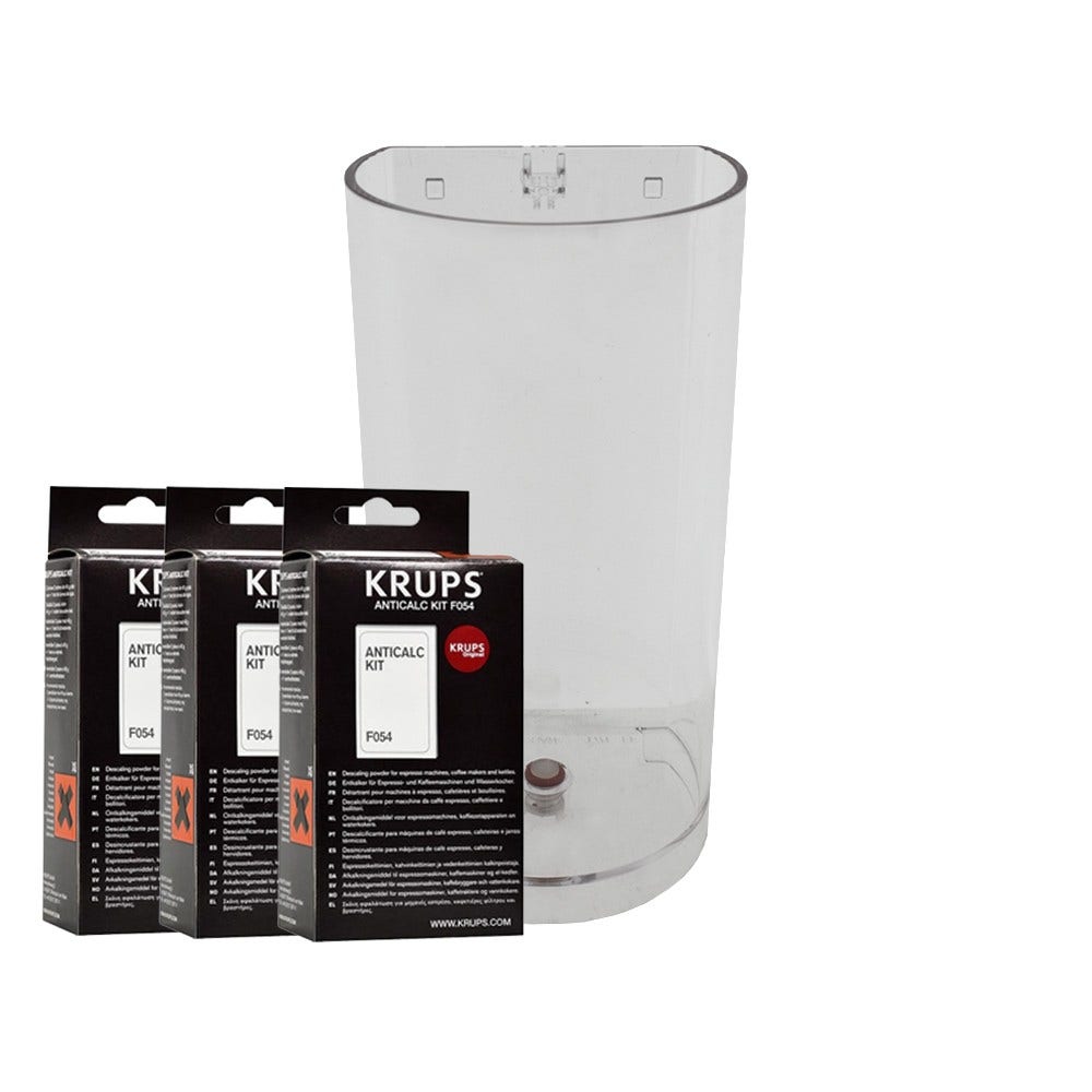 Kit mantenimiento cafetera Krups Depósito de agua + Descalcificador (x3)