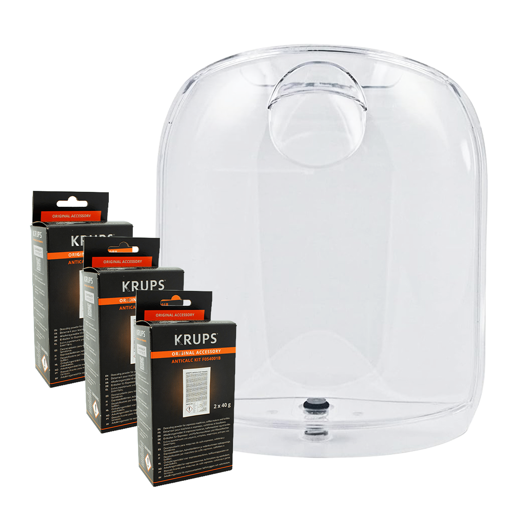 Kit de Mantenimiento Cafetera Krups Depósito de Agua + Set de Descalcificación (x3)