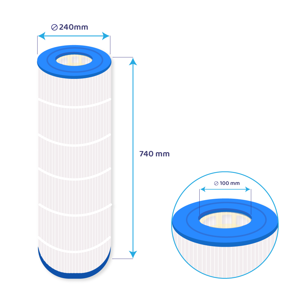 Filtro de cartucho para piscina Darlly PC111 / C-8417 / PA175
