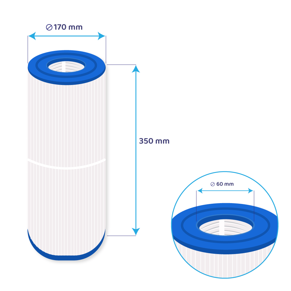 Filtro de cartucho para piscina compatible con Waterway DynaFlo XL PWWDFX75 / C-6375