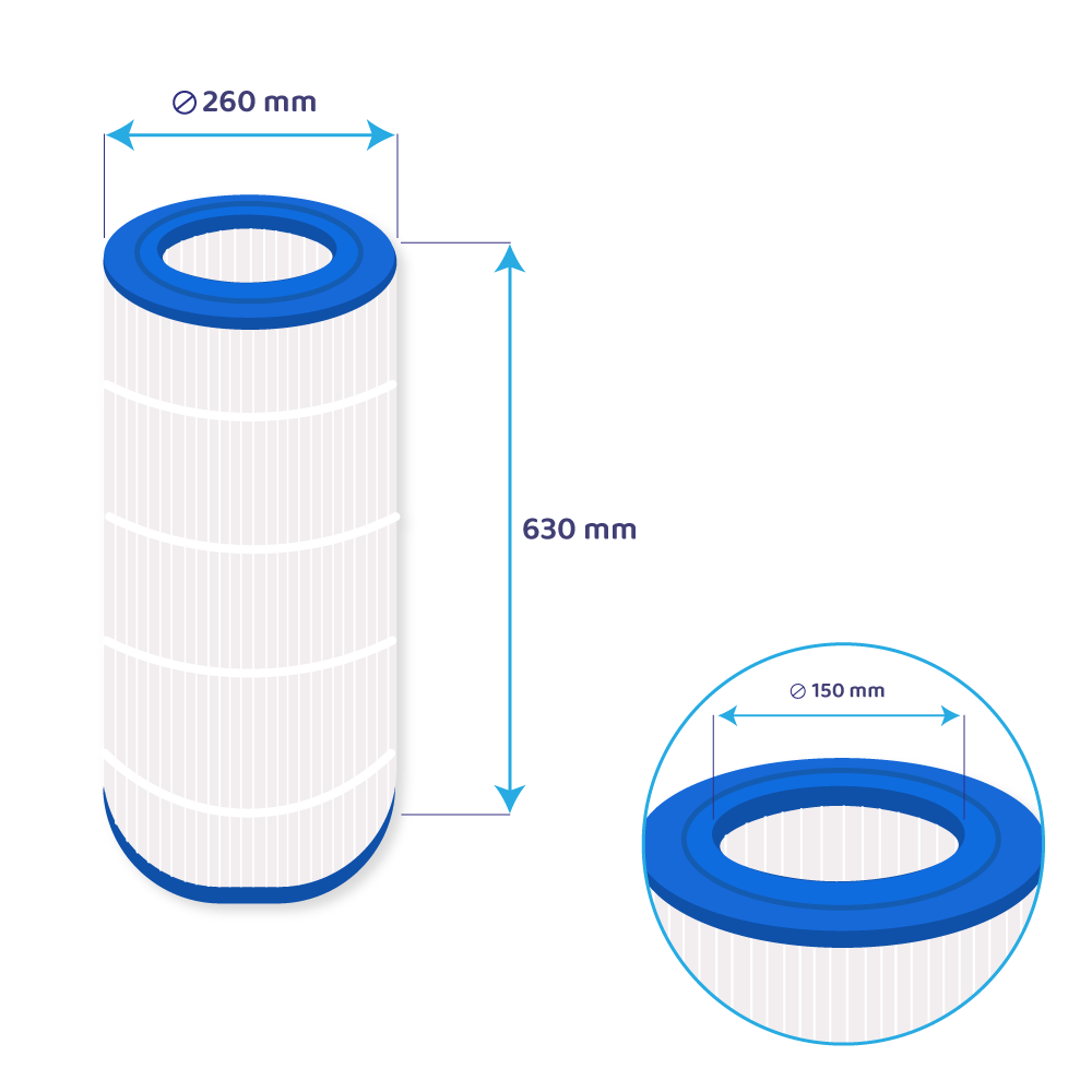 Filtro de cartucho para piscina Darlly PC149 / C-9478 / PJ150-4