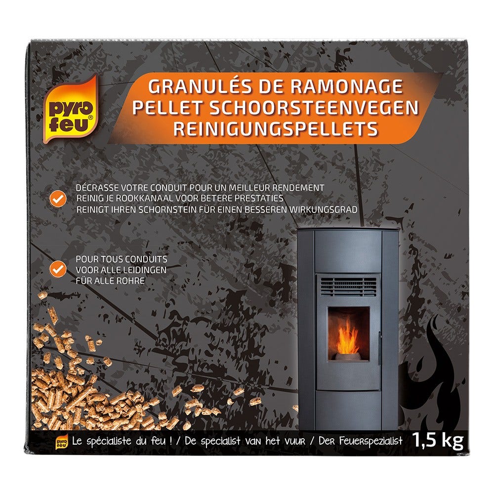 Pyrofeu Granulos limpiadores de estufa 1,5 kg