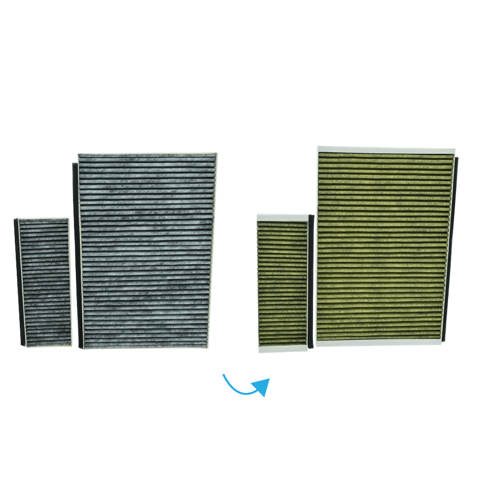 Filtro de carbono CleanAir Plus compatible con Constructa 17005414 / CZ51AIB1X6 (x2)