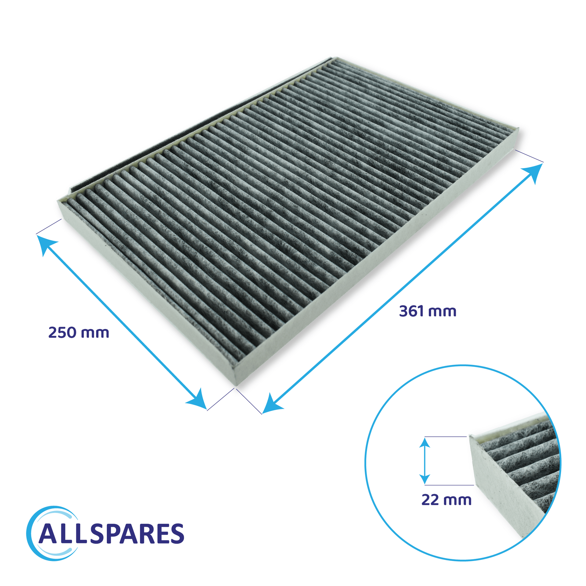 Filtro de carbono CleanAir Plus compatible con Bosch 11041790 / DWZ0AK0A0 (x2)