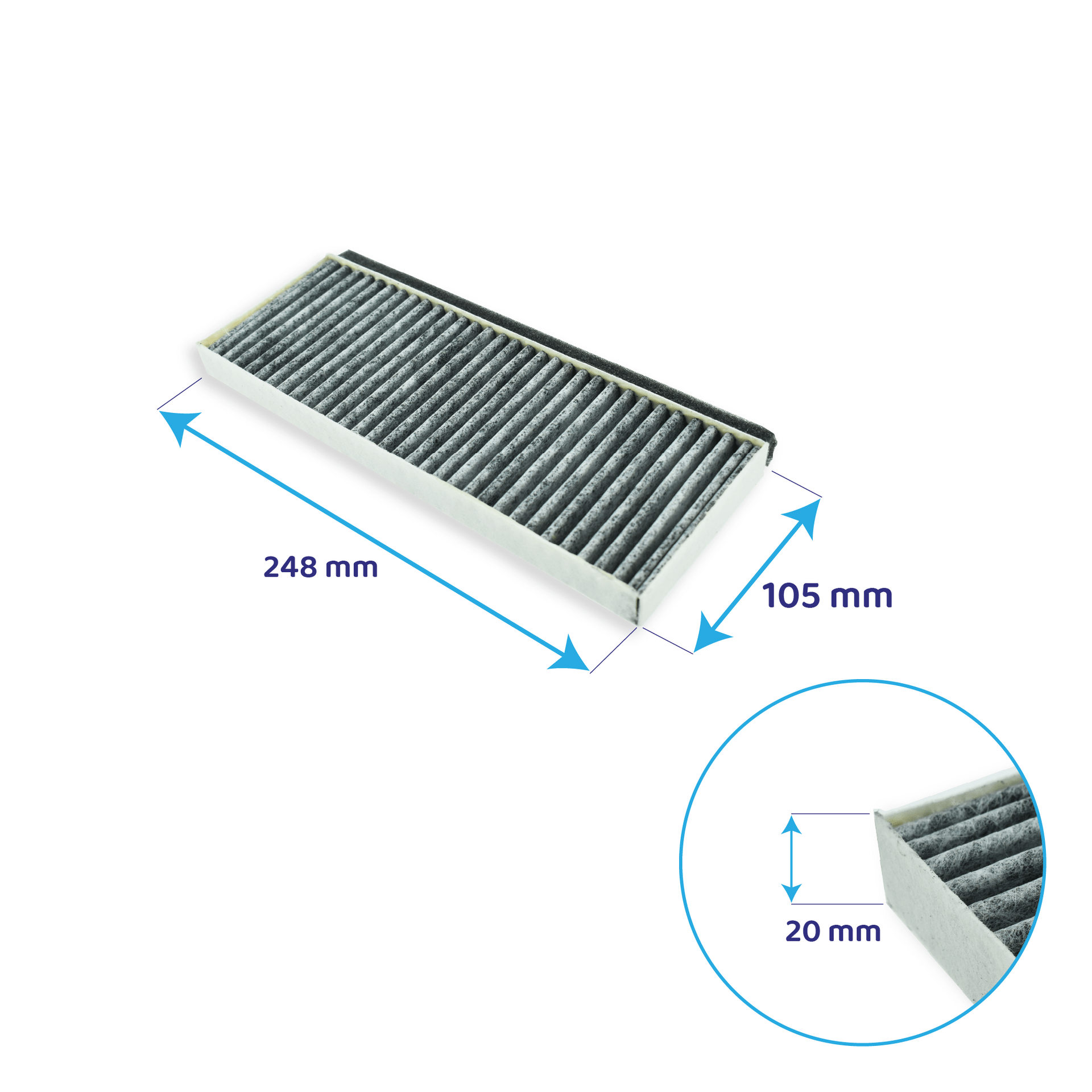 Filtro de carbono CleanAir Plus compatible con Constructa 17005414 / CZ51AIB1X6 (x2)