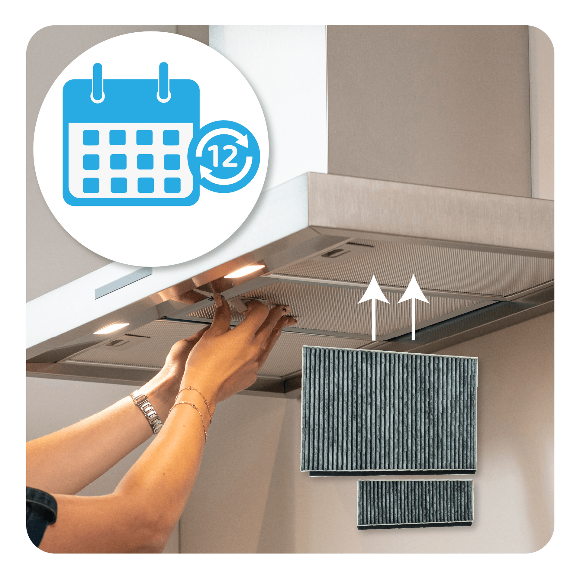 Filtro de carbono CleanAir Plus compatible con Constructa 17005414 / CZ51AIB1X6 (x2)