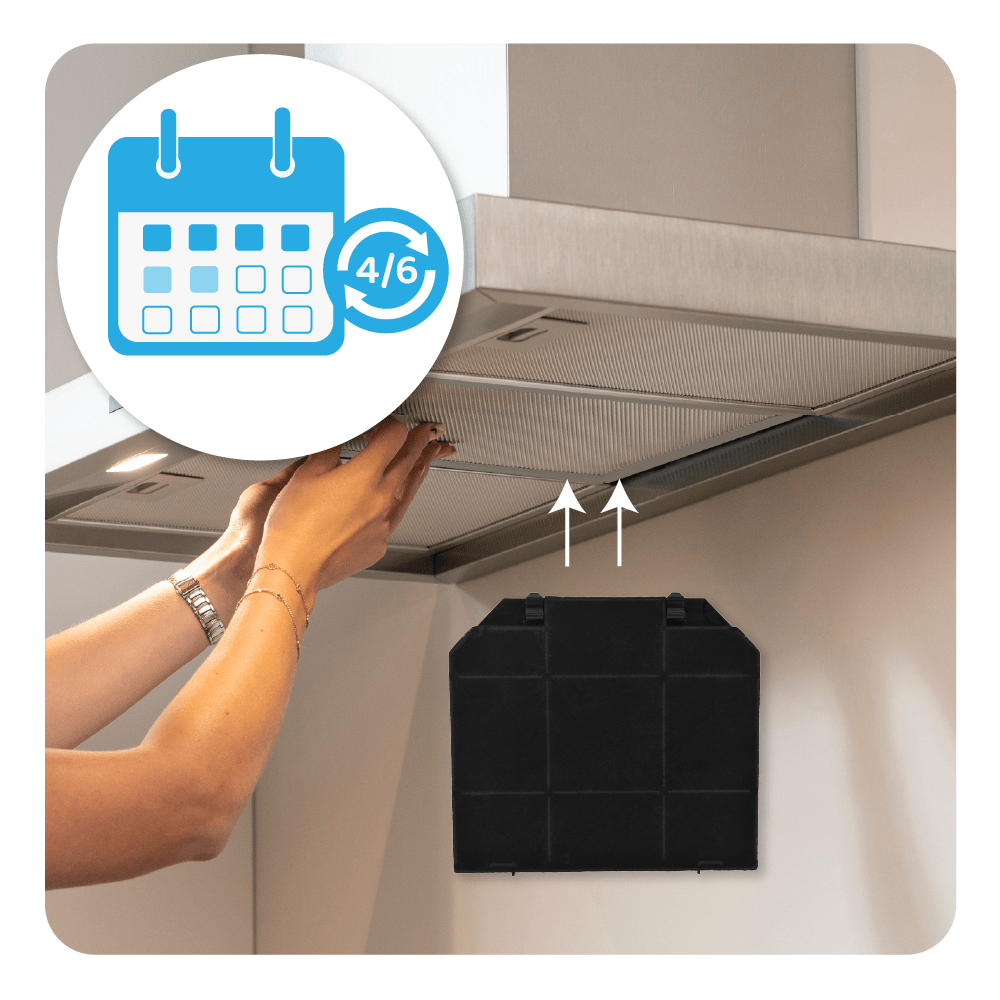 Filtro de carbono compatible con Zanker MCFE04 / 9029800480