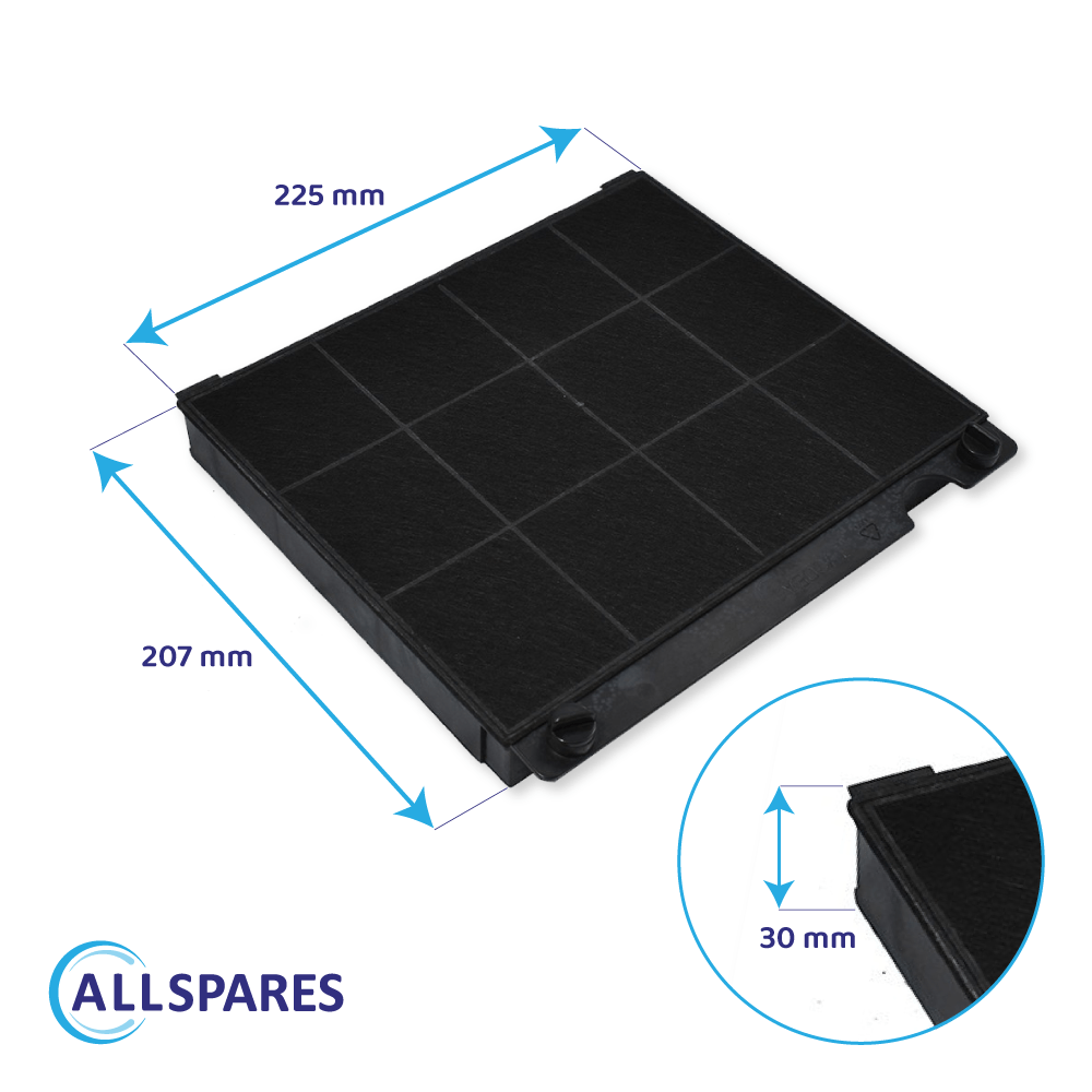 Filtro de carbono compatible con Ikea 484000008575 / CHF15/1